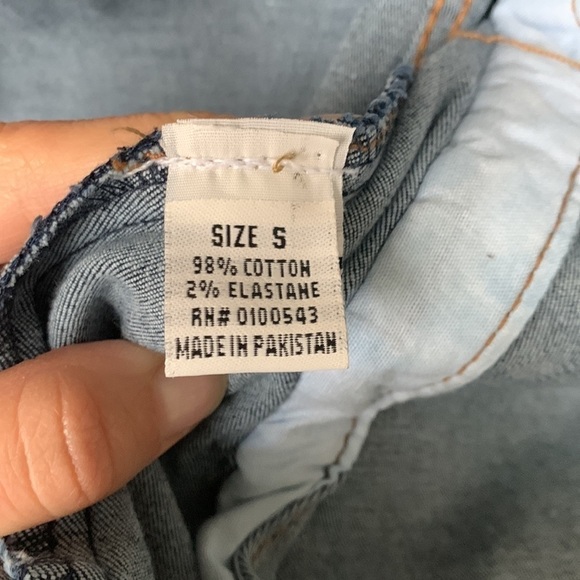 FWRD denim jean jacket size Small Sherpa‎ collar distressed buttons fly stretchy - Picture 6 of 16